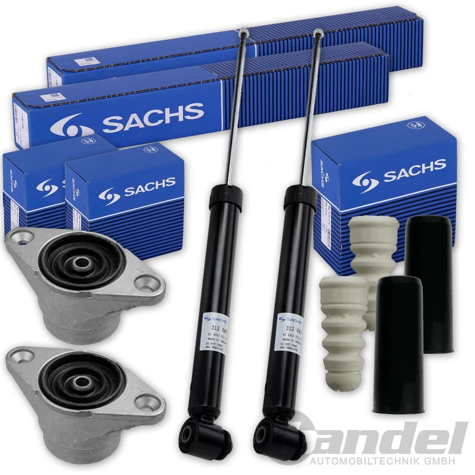 SACHS,SACHS 2 ammortizzatori Sachs + cuscinetto + kit protezione posteriore per Audi A6 C6 4F 4F2 4F5