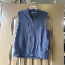 Pendleton Vest Mens Sz M Zip Front Navy Blue Red Inside With Pockets       