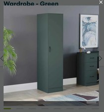 Vida Designs Riano Single Door Green/grey Wardrobe