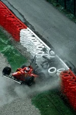 Race winner Michael Schumacher Ferrari F310 suffered a heavy c- 1996 Old Photo