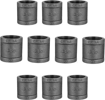 3/4'' Pipe Fitting Coupling, Home TZH 10 Pack Malleable Iron Cast Pipe Coupling f