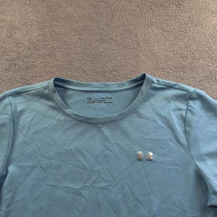 Under Armour Shirt Womens XL Light Blue Short Sleeve Heatgear - Image 2 of 4