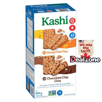 Kashi Seven Grain With Quinoa Chocolate Chip Energy Bars 40 pack