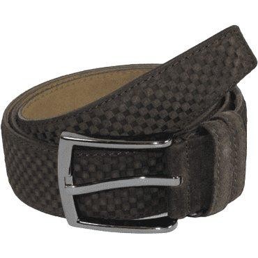 Men Genuine Basket weave Suede Soft Leather Belt PIERO ROSSI Turkey 1002 Brown 9690₽
