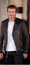 Giacca di pelle Belstaff Kendal nera grana Uk38 Eu48 David Beckham rara media
