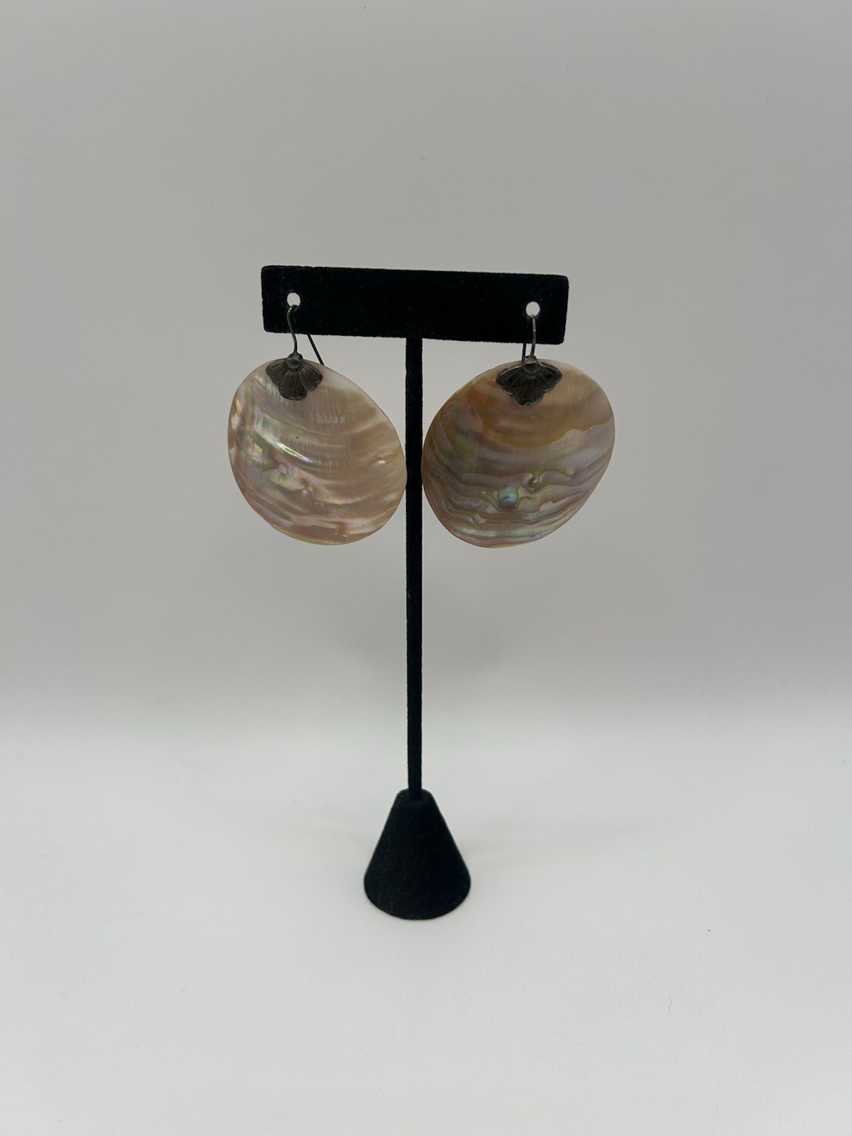 Sterling Silver Abalone Shell Dangle Earrings Vin… - image 10