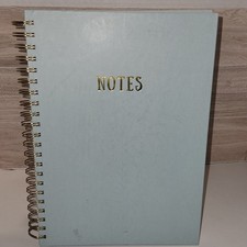 Mint Green Spiral Notebook with Lined Pages and Notes 8.25x 11.25in