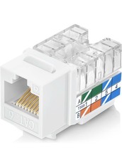 Everest 45  Angled RJ45 Cat6 Keystone Jacks 50-Pack Slim Profile Gray NEW