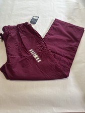 Scrubs Cherokee Drawstring Cargo Pants WINE NWT 4020 Sz Large
