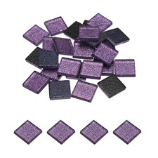 Mosaic Tiles, Glass Tiles 2 x 2cm for DIY Crafts, 25pcs 100g,Purple 