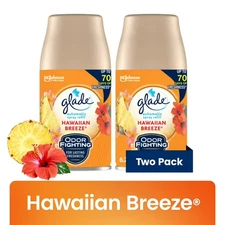 Glade Automatic Spray Refill Hawaiian Breeze 6.2oz Air Freshener 2 Pack