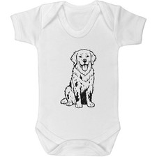 'Happy Golden Retriever Covered In Mud' Baby Grows / Bodysuits (GR056762)