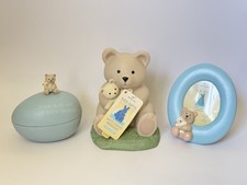 Hallmark Kids Gifts W/Loving Message VTG 3- Piece Set - Piggy Bank, Frame, Box