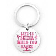 Pink Keychain Dance Gifts for Girls Women Ballerina Ballet Gifts Dancer Balle...