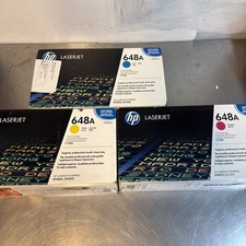 New Genuine HP LaserJet 648A CE261A CE262A Cyan Yellow Magenta Toners