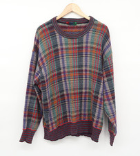 Enrico Ermano Vintage 90's Men's Multi Color Knit Long Sleeve Sweater Sz 52 US L
