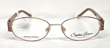 Sophia Loren M215 Brown Gold Eyeglass Frames 52-16-135 Spring Hinge