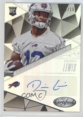 2015 Certified Potential Mirror Silver 122/150 Dezmin Lewis Rookie Auto RC 1s7