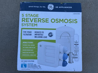 #ad GE Under Sink 5 Stage Reverse Osmosis Water Filtration System GXRV40TBN $119.99