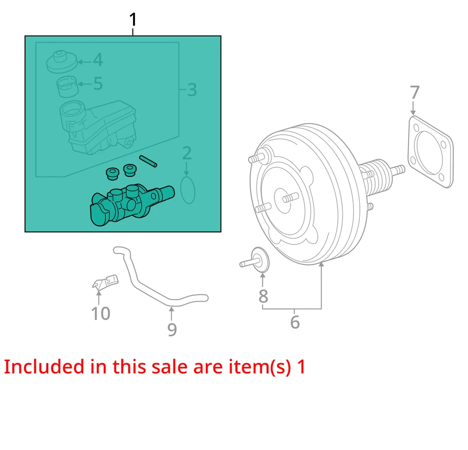 Toyota Avalon 2013 cilindro maestro de frenos OEM 107 k millas - LKQ351470895 Foto 4 de 4