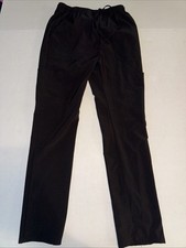 Scrubaid Scrub Pants Women  s Size Small 6-8 Black Four Way Stretch Drawstring