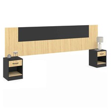 Tête de lit sur pied avec chevets modulables SAPA pour lit 140, 160 ou 180 cm bo