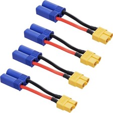 EC5 Male to XT60 Female Connector Adapter, 4pcs XT60-EC5 female-EC5 male