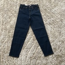 Levi Strauss Signature Girl's Heritage Mom Jeans Sz 12 High Rise Dark Wash NEW