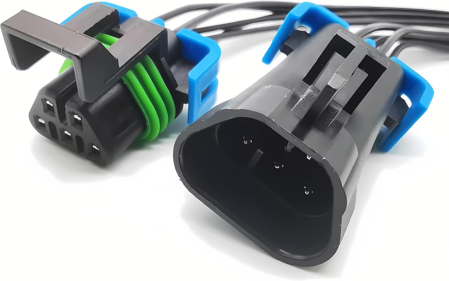 5 pin Headlight Assembly Male and Female Sealed Pigtail Connector Compatible wit