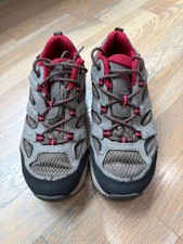 Merrell Kids Moab 3 Low Waterproof Hiking Shoes Boys Size 2.5 Boulder Red Grey