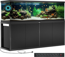 125-150 Gallon Fish Tank Stand Heavy Duty Metal Aquarium Stand with Power Outlet