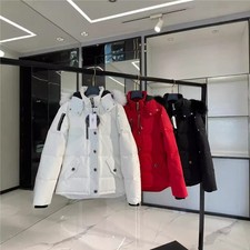 Moose Knuckles men's and women's hooded fur collar down jacket