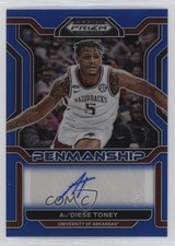 2022 Prizm Draft Picks College Penmanship Blue 149/149 Au'Diese Toney Auto ob9