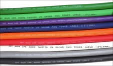 50ft 4 Gauge AWG OFC Lime Green Sky High Car Audio Power Ground Cable