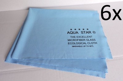 6x Aqua Star  Reinigungstuch - Microfasertuch (identisch mit Glasswonder ) 
