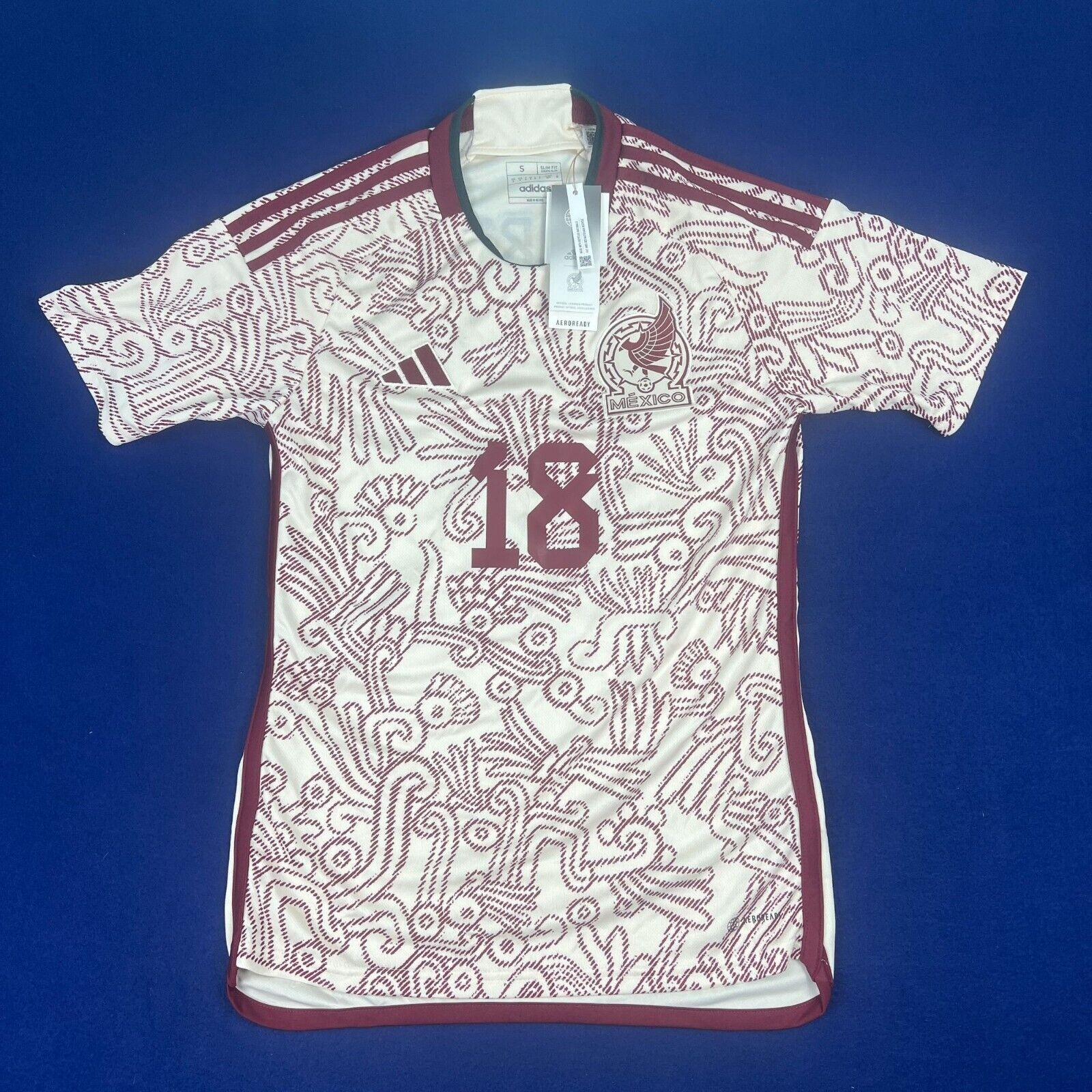 ADIDAS MEXICO AWAY 2023-24 HD9314 GUARDADO SZ SMALL ORIGINAL SOCCER JERSEY SHIRT