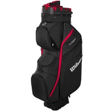 Wilson I-Lock Golf Cart Bag with 14 Way Divider Top and Rain Hood - Black/Red