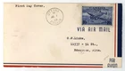CANADA FDC SC# CE1 AIR MAIL TRANS-CANADA, MAILED TRAIL, B.C. JULY 1, 1942 #49