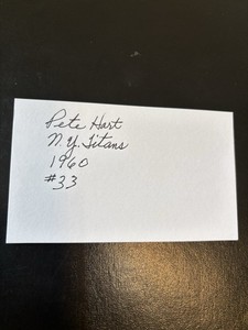 Pete Hart (Hardin Simmons) FB, 1960 New York Titans, signed in 2009. 