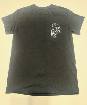 #ad Lil Nas x T shirt Size Small Black White Graphic Tee Short Sleeve Crew $10.00