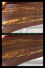 6.5” Australia Tiger Iron 405g Rough Slab Mara Mamba Tigers Eye Hematite Jasper