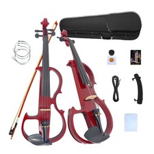 16 Inch Electric Silent Viola Solid Wood 4 String with Ebony fittings,case