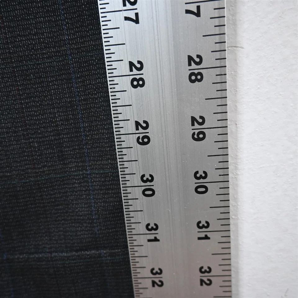 Calça de ombro natural plissada cintura alta vintage feita nos EUA Corbin 31x32 azul cinza - Imagem 4 de 4