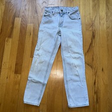 Vintage Levi's Jeans Kids 10 Light Wash Blue Straight Leg Denim Orange Tab