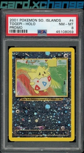 2001 Pokemon Souther Island 4 Togepi Holo Promo PSA 8 Near Mint
