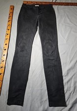 Eileen Fisher Jeans Womens Size 4 Black Denim Skinny Pants Cotton Casual