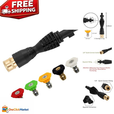 #ad #ad Pressure Washer Adapter Kit 1 4quot; Quick Connect 5 Color Coded Nozzles $33.59