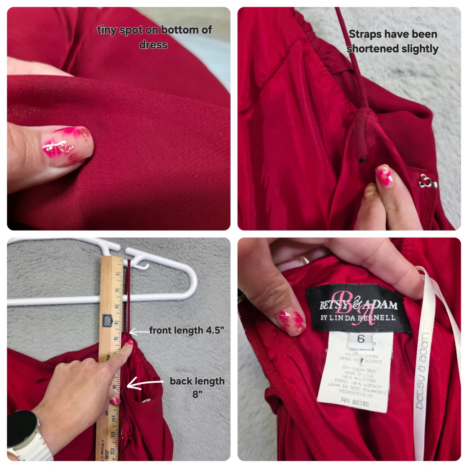 Vestido maxi feminino Y2K Betsy Adam 6 chinelos chiffon fada capricho noite formal - Imagem 4 de 4