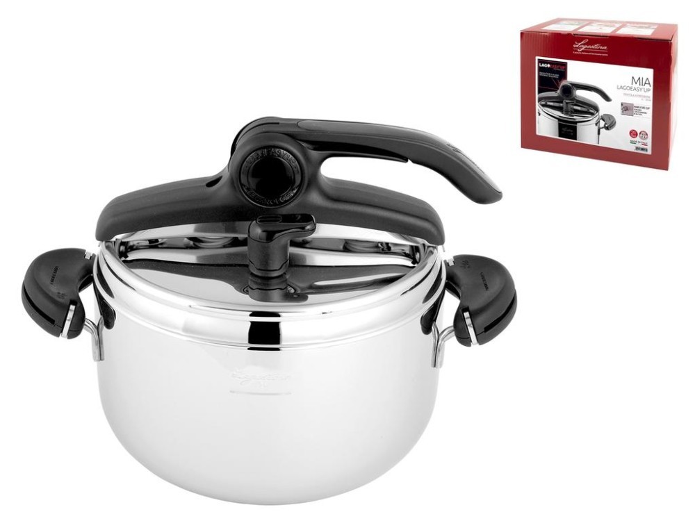 LAGOSTINA Mia Easyup Pressure Cooker Stainless Steel Liters 5