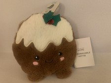 Primark Home Budino di Natale Microonde Hottie Peluche Morbido Giocattolo 8” Nuovo ed Etichette